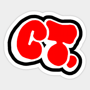 CT Throwie (Red/White) Sticker